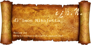 Álmos Nikoletta névjegykártya