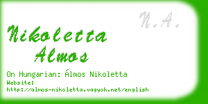 nikoletta almos business card